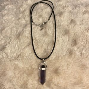 Natural Crystal Pendant Necklace for men and women. Available in all colors.